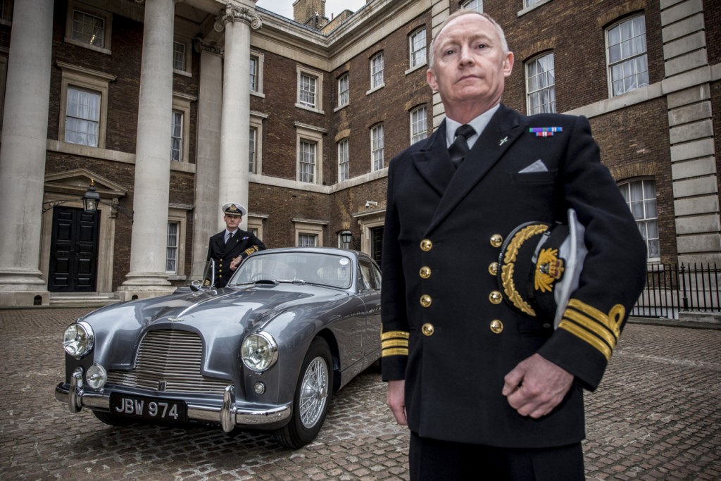 1- Commander Paul Haines with colleague Commander Pat Douglas at the unveiling of the ?real Bond car? at Ian Fleming's old office